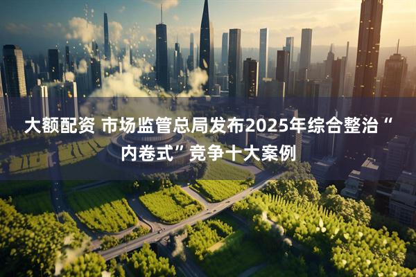 大额配资 市场监管总局发布2025年综合整治“内卷式”竞争十大案例